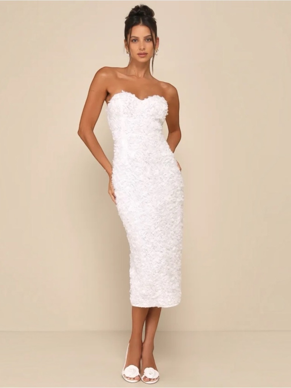 Lulus White Midi Dress - NWT